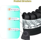 Inflatable Travel Seat Cushion with Built-in Pump - Compact Airplane Seat Cushion for Long Flights - Ergonomic Air Pad for Car, Stadium Bleachers & Desk Chair Comfort (Dark)