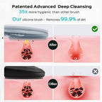 COSLUS FBS01 Face Scrubber Facial Cleansing Brush: 5 Cleansing Modes Silicone Face Wash Scrubber for Men Beard Care, Sensitive Skin - Deep Cleansing & Gentle Exfoliating, Portable for Shower & Travel