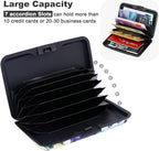 ELFISH Mini RFID Aluminum Wallet Credit Cards Holder Business Card Case Metal ID Case for Men Women (Color cat)