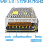 MK-SMPS-S120-12 MAKERELE DC 120W Switching Power Supply Converter, AC 110V-220V to DC 12V Universal Regulated Switching, Transformer Driver Adapter 10A for Strip 3D Printer CCTV Camera Motor Pump