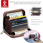 FurArt Zipper Wallet Women, RFID Blocking Credit Card Wallet, Business Card Holder, Compact Size KeyChain Wallet