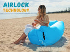 WEKAPO Inflatable Couch Air Lounger Chair - Camping & Beach Accessories, Portable Blow up Sofa for Hiking, Lawn, Indoor/Outdoor Movies & Music Festivals. Lightweight and Easy to Set Up Air Hammock