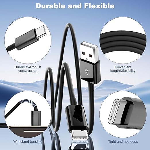 Car Carplay Cable for iPhone 17/Pro Max/Air/16e/16/15 Pro Max/Plus Cable,3FT 2Pack USB A to USB C for iPhone USB C Cord,iPad USB C Cable iPad Pro/Air Android Charger Cord Car Charging Cables,Black