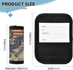 Qilmy Retro American Flag and Eagle Luggage Handle Wrap 2Pack Luggage Identifiers Tag Comfort Handle Grips Cover for Stroller Suitcase Bag Airplane Travel Accessories2378