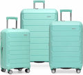 Traveler's Choice Pagosa Hardshell Expandable Luggage with Spinner Wheels, Mint, 3-Piece Set (22/26/30)
