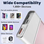 Aaoyun Portable Charger Power Bank, 20000mAh 22.5W PD Fast Charging Powerbank with Built-in USB C Cable, External Phone Battery Pack for iPhone 17/16/15 Samsung S24 Android etc, Pink