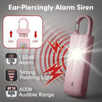 Rechargeable Personal Alarms for Women - Christmas Birthday Gifts for Women, Stocking Stuffers for Teen Girl, Daughter, Safety Keychain Flashlight, Siren Alarm, Travel College Essentials (Rose Gold)