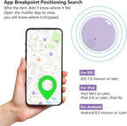 Aircawin GPS Tracker Case,Key Item Finder Locator,No Monthly Fee App for iOS/Android 2023 Latest,Portable Anti-Lost Bluetooth Mini Tag Item Tracker for Luggages/Kids/Pets/Phone/Wallet/Bag-1Pcs-Purple