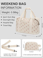 Expandable Travel Duffle Bags Weekender Overnight Bags for Women Men Hospital Bag for Women Labor Delivery with Toiletry Bag Waterproof