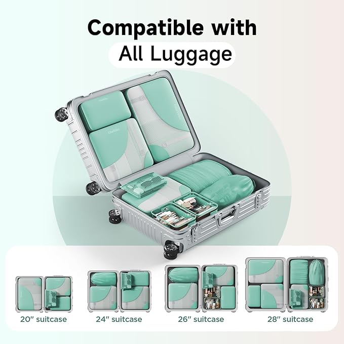 9 Set Packing Cubes for Travel, Gifts for Women Mom,Anti-Tearing Suitcase Organizer,OlarHike Vacation Essentials & Accessories for Cruise Ship