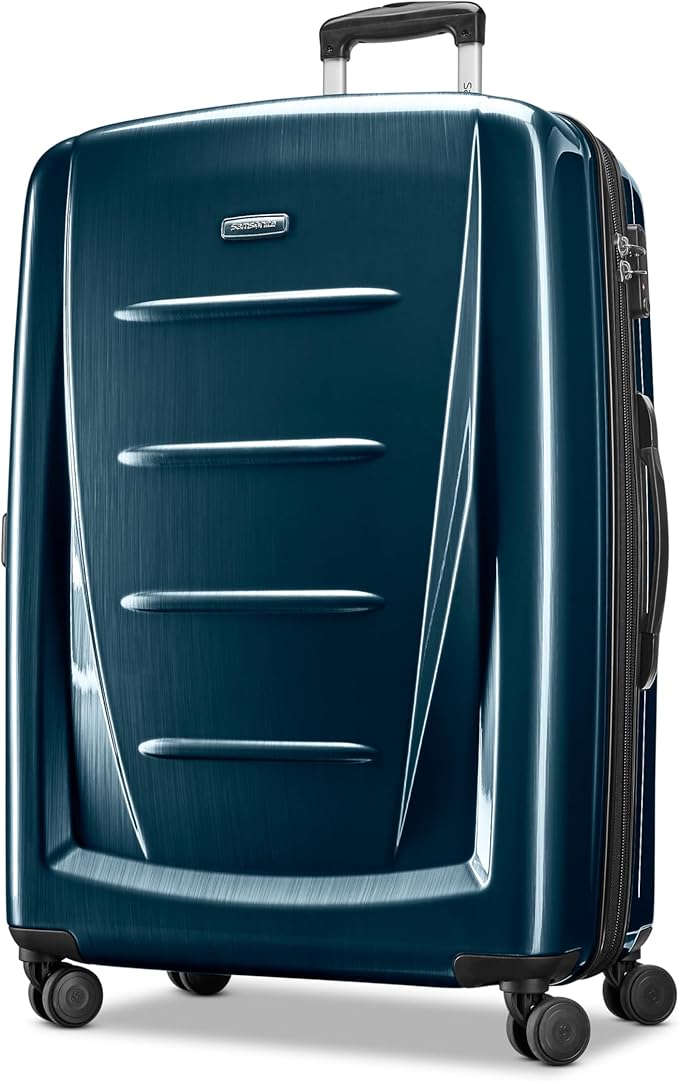 Samsonite Winfield 2 Hardside Expandable Luggage with Spinner Wheels, Teal, Checked-Large 28-Inch
