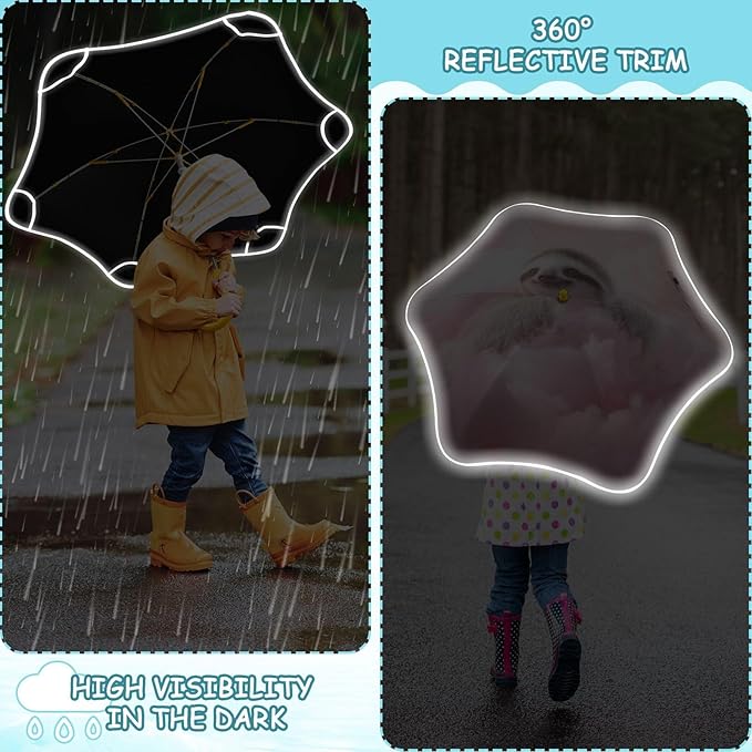 ALAZA Kids Umbrella for Girls Boys UPF 50+ Anti-UV Umbrella for Rain and Sun Age 3-8