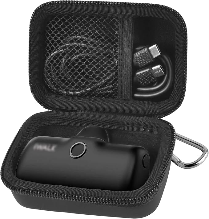 casmilee 【NOT Included Power Bank】 Portable Charger Case for iWalk/for Swyop/for Feob/for Charmast/for JEJILL/for LanLuk/for VEGER/for Taegila/for Kuulaa and More Small Charging Battery Pack, Black