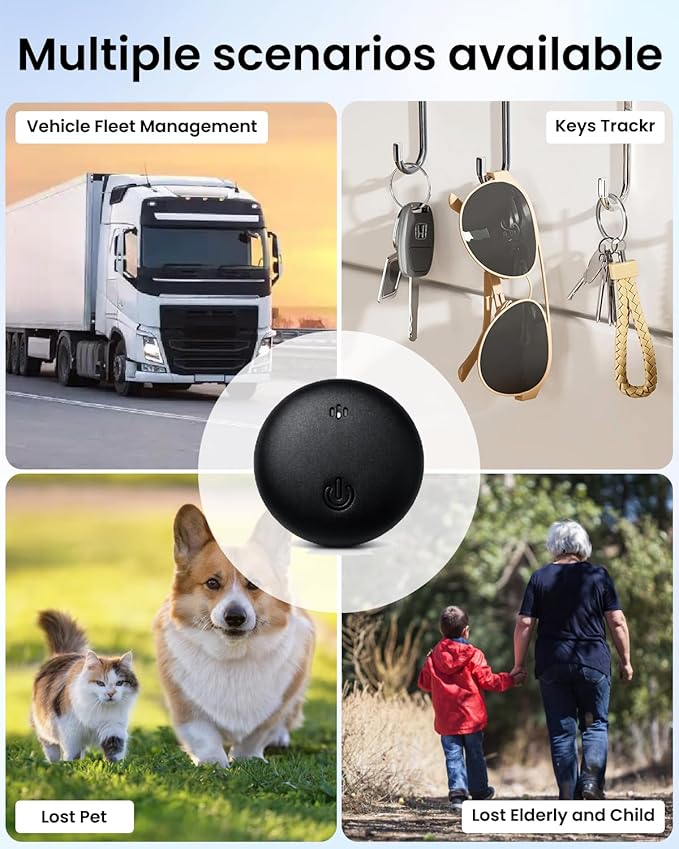 GPS Tracker Device for Car Vehicles: Mini Hidden Self-Magnetic no Subscription Trackers for Tracking Kids Elderly Vehicle pet - Real Time Location Track Devices no Monthly Fee for Android and iPhone