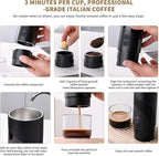 Portable Coffee Machine，Rechargeable Cafetière Portable de Voyage with USB-C, 20bar, Electric Coffee Maker for Camping & Travel, 3-in-1 Car Coffee Maker, Compatible with Coffee Grounds&Capsules