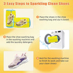 Shoe Washing Machine Bag, Shoe Laundry Bag, Shoe Cleaning Bag for Sneaker Tennis Shoes Unstain Cleaner Kit, Yellow 2PCS
