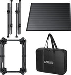 GARLLEN Folding Camping Table 176LBS Capacity, 4 Adjustable Height Roll-up Camping Table with Carrying Bag, Portable Aluminum Picnic Table for BBQ, Cooking, Outdoor, Tabletop 35" L x 16" W