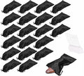 GONGKANGYUAN 20 Pack Satin Shoe Bags for Travel, Drawstring Shoe Storage Bags for Men and Women, Dustproof Moisture-Proof Shoe Pouches for Packing & Organizing Shoes