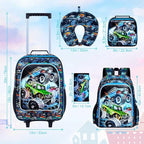 WZLVO Kids Luggage for Boys and Girls, Cute Dinosaur Unicorn Rolling Wheels Suitcase for Toddler Children