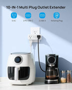 TROND Outlet Extender Surge Protector with 360 Rotating Plug, Multi Plug Wall Outlet with 6 Grounded Sockets and PD20W USB C Charger, 900J, Sideways Plug Adapter for Tight Space in Kitchen Bathroom