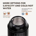 i Cafilas Rich Crema Portable Electric Espresso Coffee Maker, Fast self-heating 2 IN 1 Extraction System Espresso Machine,Support Ground Coffee and NS capsule, for Travel,Car,Hiking,Climbing（Black）
