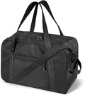 Small Gym Bag 14 Inch Duffel Bag for Women & Men,Waterproof Travel Sports Bags,Mini Gym Duffel with Bottle Holder,Foldable Lightweight Carry On Duffle-Black