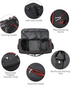 Rolling Duffle Bag with Wheels,110L/140L Expandable Soft-Sided Foldable Duffle Bag with 2 Rubber Wheels,Packable 32” Rolling Carry-On with Multi-Pockets & Compartments