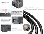 8 in 1 Cigarette Lighter Splitter, 3 Socket Car Charger Adapter, Type-C QC3.0 PD35W 5 USB C/A Fast Charging Port,12V/24V Input 120W Outlet with Built-in Protecter, Zero Risk to Car Battery & Devices