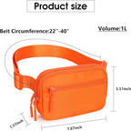 WESTBRONCO Fanny Packs for Women Men, Belt Bag with 4 Zipper Pockets, Fashion Waist Packs, Lightweight Crossbody Bags with Adjustable Strap for Workout/Running/Hiking (Orange)