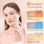TOUCHBeauty Face Massager Hot and Cold, 42℃/6℃ Vibration Device for Smoother Tighter Face, Portable Facial Lifting Tool for Women, Perfert for Travel, Home