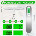 Digital Luggage Scale, 110lbs/50kg Portable Handheld Baggage Weight Checker with Backlit LCD Display, Travel Essentials Accessories for Suitcases, Postal & Fishing