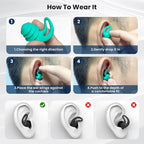 Waterproof Ear Plugs for Swimming Adults - 4 Pairs Reusable Silicone Ear Plugs for Women & Men, Keep Ear Water Out Swimming, Showering, Bathing, Surfing, Water Sports