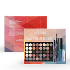 Pure Vie All-in-One Holiday Gift Makeup Set Cosmetic Essential Starter Bundle Include Eyeshadow Palette Lipstick Concealer Blush Mascara Foundation Face Powder - Makeup Kit for Women Full Kit