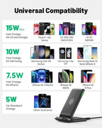 INIU Slimmest 45W 10000mAh Portable Charger with Built-in USB-C Cable & 15W Qi Certifie Wireless Charging Station Combo