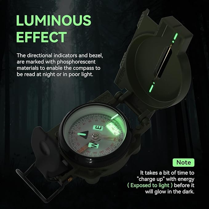 Compass Hiking Survival, Wilderness Survival Compass for Kids- Magnetic Gear Set Navigation Map- Backpacking Camping Hunting Survival
