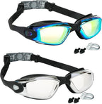 EWPJDK Swim Goggles - 2 Pack Swimming Goggles Anti Fog No Leaking For Adult Women Men