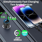 [Apple MFi Certified] iPhone Car Charger Fast Charging, Braveridge 4.8A USB Power Cigarette Lighter Car Carplay Charger Adapter with 6FT Coiled Lightning Cable for iPhone 14 13 12 11 XS XR X 8 SE iPad