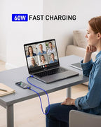USB A to USB C Cables Fast Charging [2 Pack 3FT], USB to USB C Cable for CarPlay, iPhone USB Type C Charger Durable Braided USBC Cord for iPhone 17/16/15/Pro Max, Samsung Galaxy S23 and More-Blue