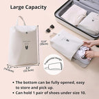 tianzong Shoe Bags for Travel, Waterproof Shoe Storage Organizer with Zipper for Men and Women (2 Pack, Grey)