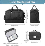 Extra Large Travel Duffle Bag,Carry on Overnight Weekend Bag with Shoes Compartment,Weekender Bags for Women for Travel Business Trips Sport Hospital