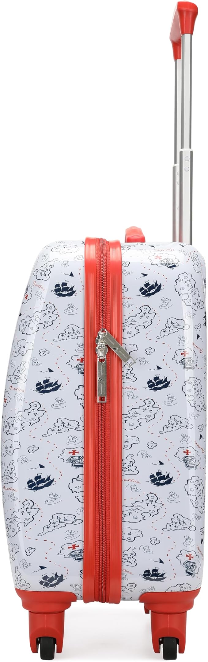 Nautica Kids Luggage - 18" Airline Approved Rolling Hardside Upright Carry-on Suitcase with Wheels (Pirate Ahoy)