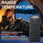 3-4 Season Sleeping Bag for Adults & Kids, Lightweight Warm Cold Weather Camping Bag with Waterproof Compression Sack – Portable for Hiking, Backpacking, Traveling & Outdoor Adventures