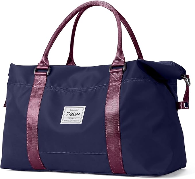 HYC00 Travel Duffel Bag,Carry-on Overnight Weekender Bags for Women,Sports Tote Gym Bag with Wet Pocket