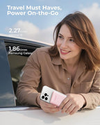 Small Portable Charger 10000mAh, Mini Power Bank with LED Display, 20W Fast Charging USB-C Battery Pack, Compact Travel Charger Compatible with iPhone 17/16/15/14, Android, etc
