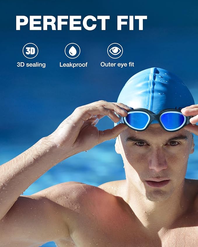ZIONOR Swim Goggles, Upgraded G1 Polarized Swimming Goggles Anti-Fog for Adult Men Women