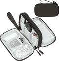 FYY Electronic Organizer, Travel Cable Organizer Bag Pouch Electronic Accessories Carry Case Portable Waterproof Double Layers Storage Bag for Cable, Charger, Phone, Earphone, Medium Size, Coffee
