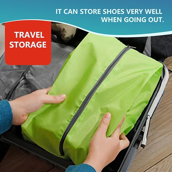 Travel Shoe Bag 4-Piece Men's and Women's Waterproof Nylon Zipper, Travel Shoe Storage Bag, Shoe Storage Bag