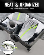 GLORIEROO Smell Proof Shoe Bags for Travel-Soccer Cleat Bag Smell Proof with Active Carbon Fabric | Odor-Absorbing Water-Resistant Track Shoe bags for Sports (Grey, UP TO US14)