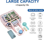 XCU Clear Bag for Stadium Events 12x6x12 Large Clear Tote Bag Transparent Lunch Bag Adjustable Straps for Concert Sports Work