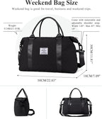 HYC00 Travel Duffel Bag,Carry-on Overnight Weekender Bags for Women,Sports Tote Gym Bag with Wet Pocket